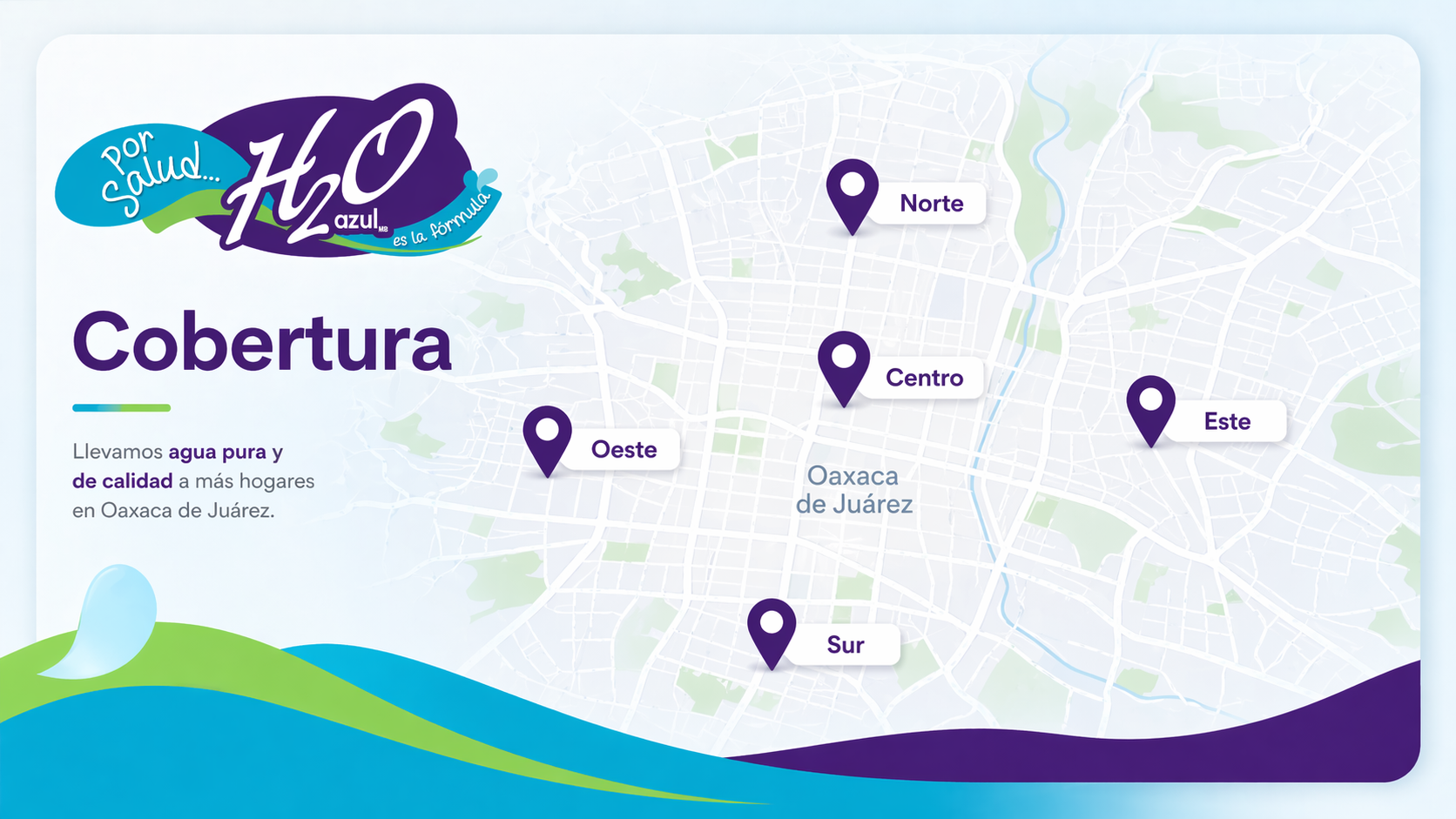 Mapa de cobertura de H2O Azul